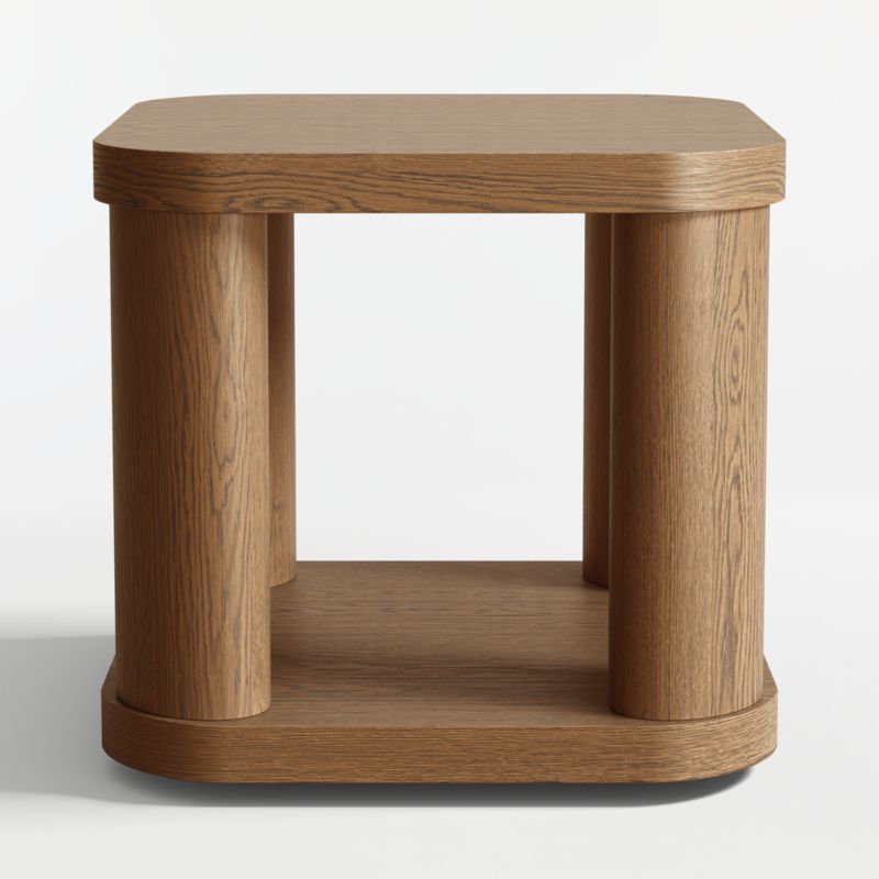 Oakhurst Brown Oak Wood 22" Square End Table - image 1 of 4