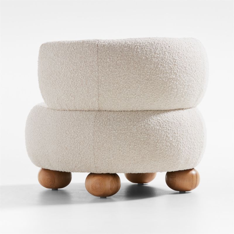 Oki Ivory Boucle Kids Lounge Chair - image 9 of 15