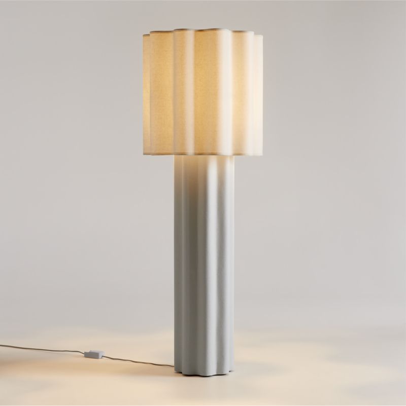 Ola Warm White Linen Floor Lamp - image 0 of 5