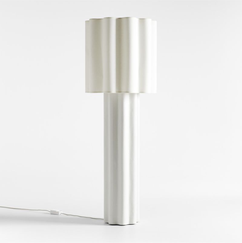 Ola Warm White Linen Floor Lamp - image 3 of 5