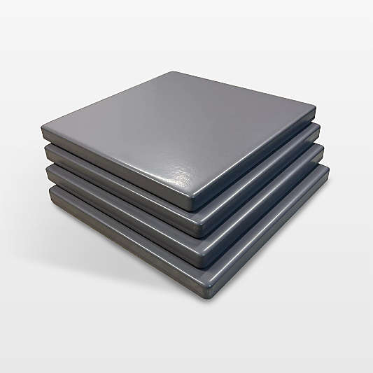 Old Stone Cordierite Grey Square Pizza Stone 4-Piece Set