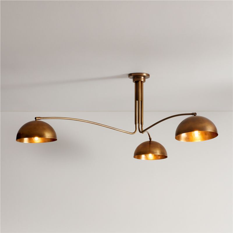 Olia Brass Metal Semi-Flush Mount Light - image 0 of 7