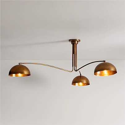 Olia Brass Metal Semi-Flush Mount Light 63"