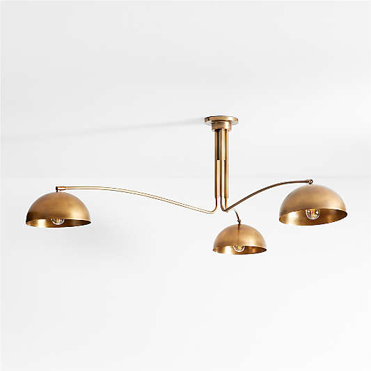 Olia Brass Metal Semi-Flush Mount Light