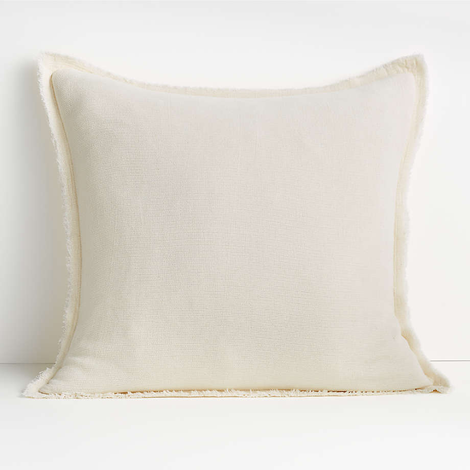 Olind 23" Cream Pillow Cover + Reviews Crate & Barrel