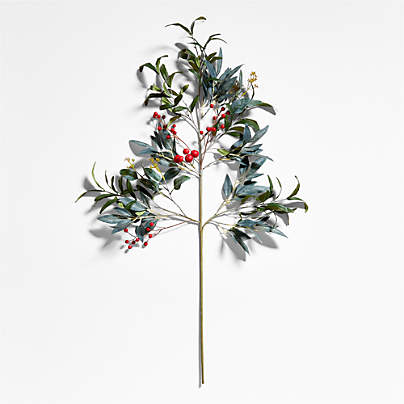 Faux Olive and Berry Stem