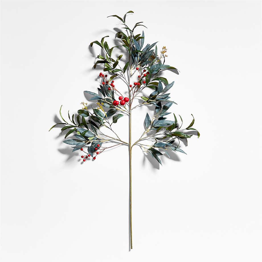 Faux Olive and Berry Stem + Reviews Crate & Barrel