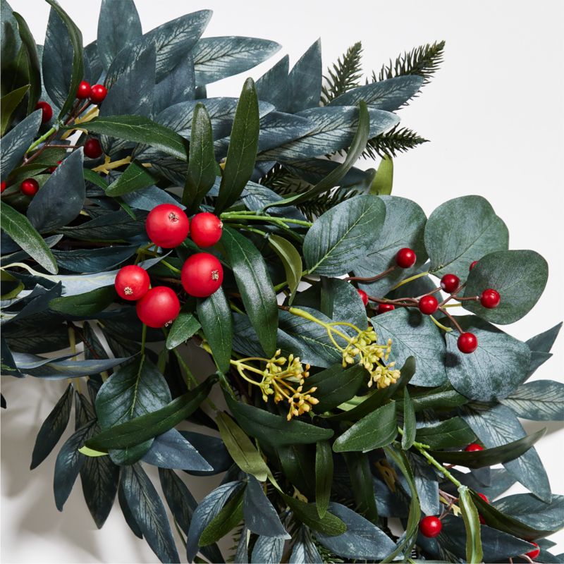 Faux Olive and Berry Wreath 26" - image 8 of 10