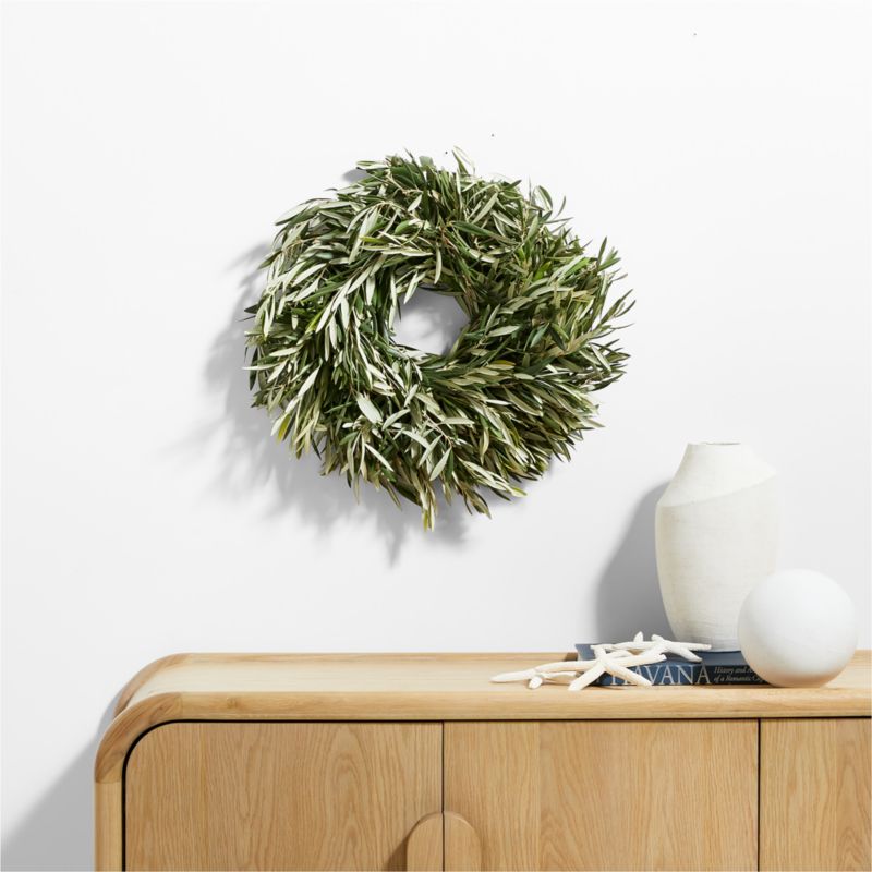 Live Olive Wreath 20