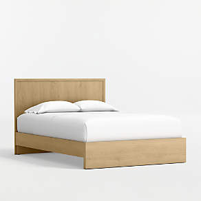 Charlie Cream and Grey Checkered Upholstered Kids Full Bed