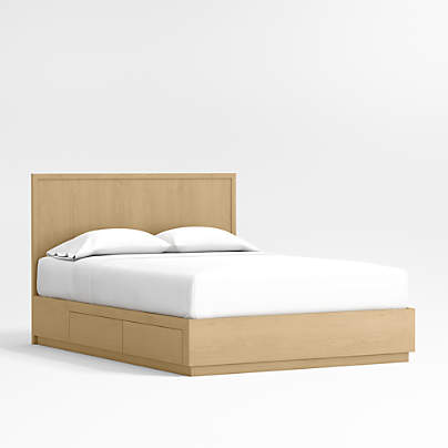 Oliver Natural Wood Kids Full Storage Bed