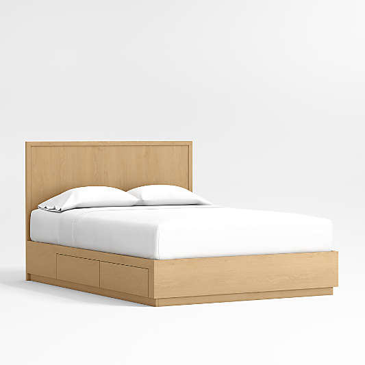 Oliver Natural Wood Kids Full Storage Bed