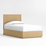 Mira Cerused Natural Oak Kids Twin Bed