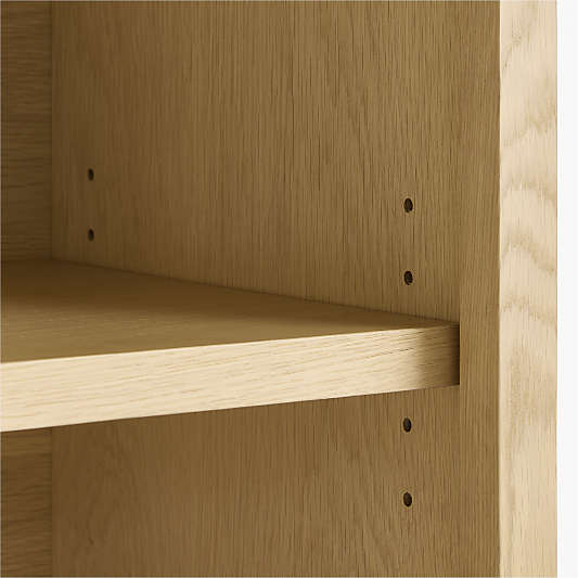 Oliver Modular Natural Oak Wood Kids Open Bookcase
