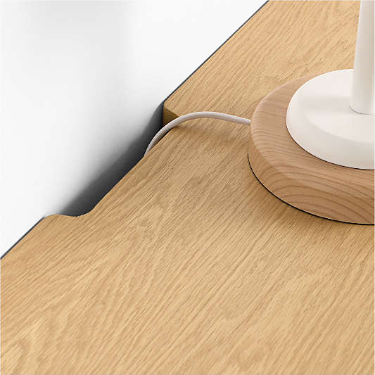 Oliver Modular Natural Oak Wood Kids Workspace Suite