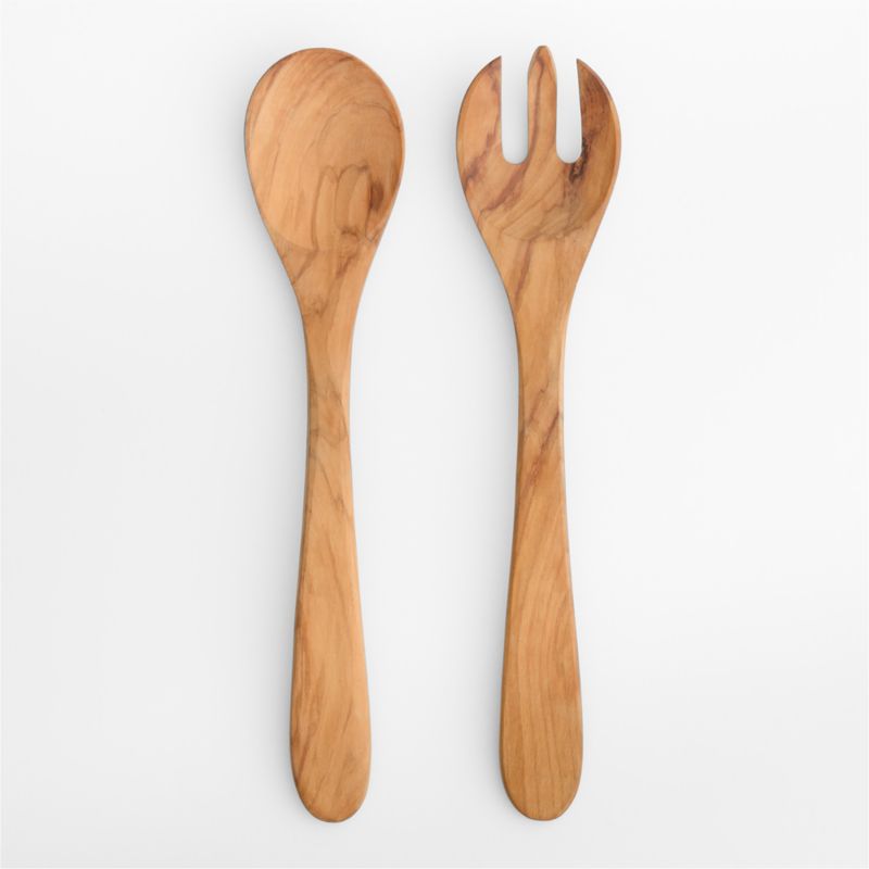 Viewing product image Olivewood 2-Piece Salad Serving Set - image 1 of 3