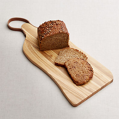 View Olivewood Board with Leather Handle details