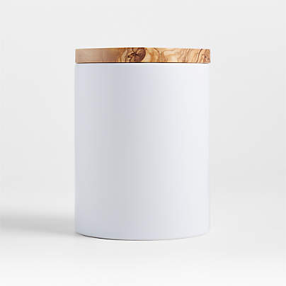 Minimalist Ceramic Utensil Holder with Wooden Handle — everdreamcraft