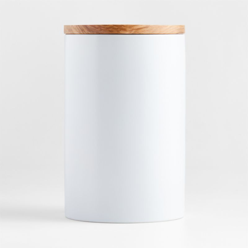 Olivewood 5 Lb Extra-Large Matte Ceramic Canister - image 0 of 7