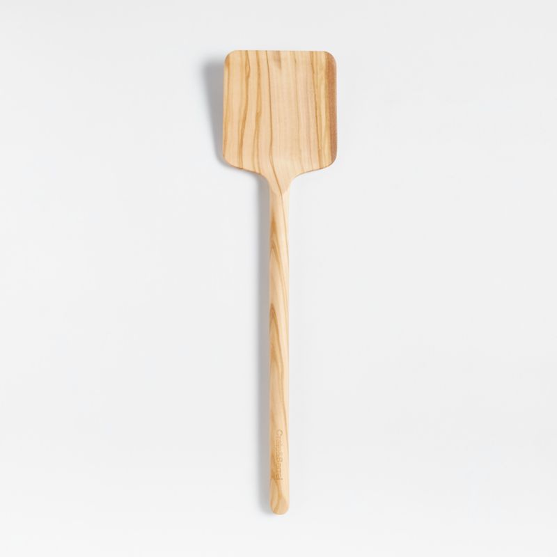 Viewing product image Crate & Barrel Olivewood Solid Turner - image 1 of 5