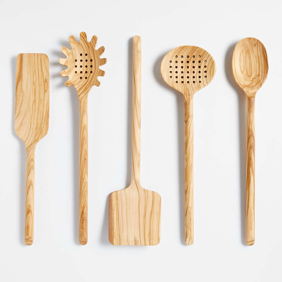 Olive Wood Cooking Spoons Gift Set