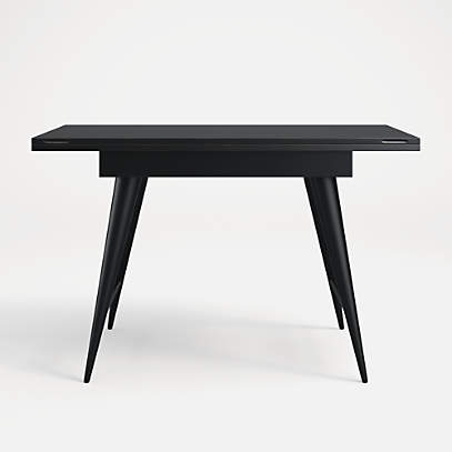 Crate and barrel black dining outlet table