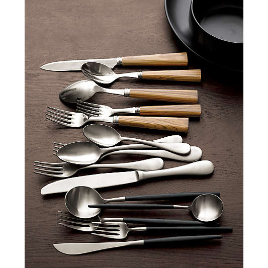 Aero Black 5-Piece Flatware Place Setting