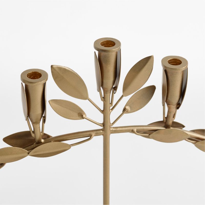 Olive Branch Brass Hanukkah Menorah - image 2 of 3