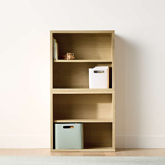 Oliver 32" Modular Natural Oak Wood Kids Open Bookcase