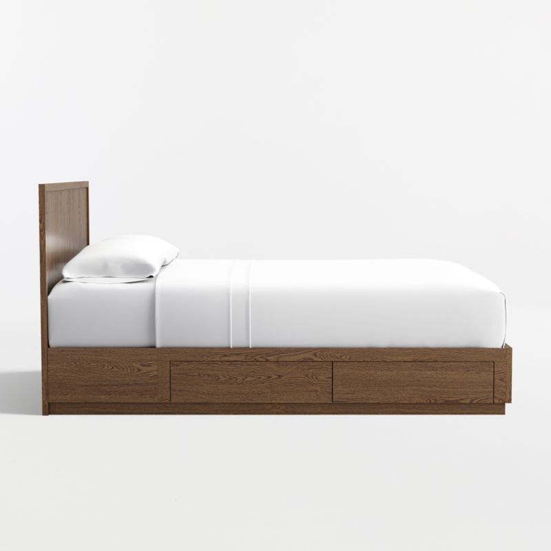 Oliver Deep Brown Wood Kids Queen Storage Bed - image 3 of 8