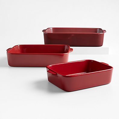 View Red Ombré Bakers, Set of 3 details