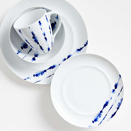 Omri 4-Piece Blue and White Place Setting