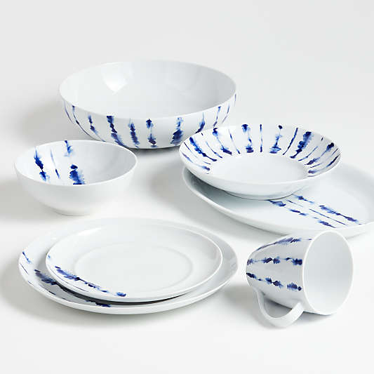 Omri Blue and White Low Bowl