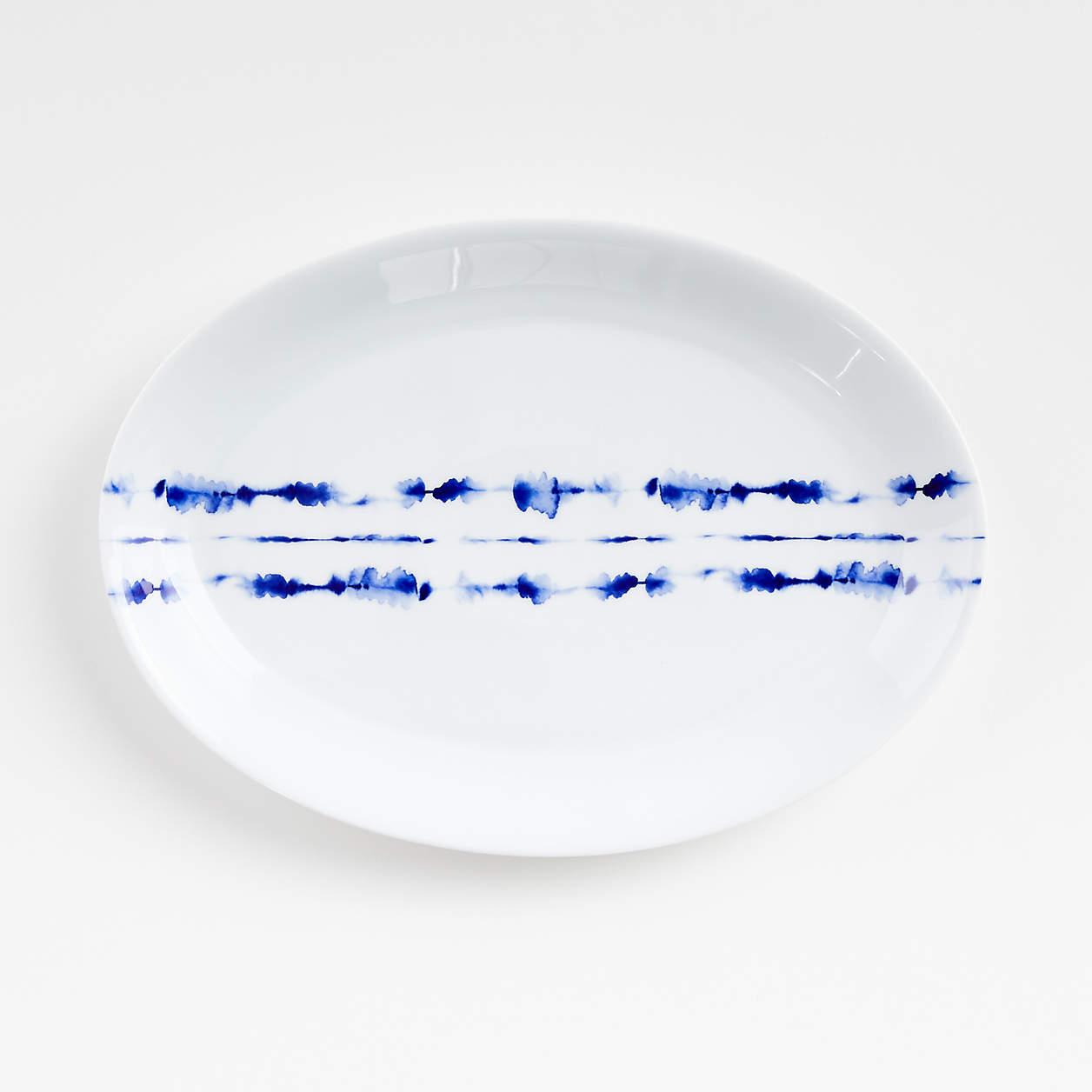 Omri Blue and White Oval Platter