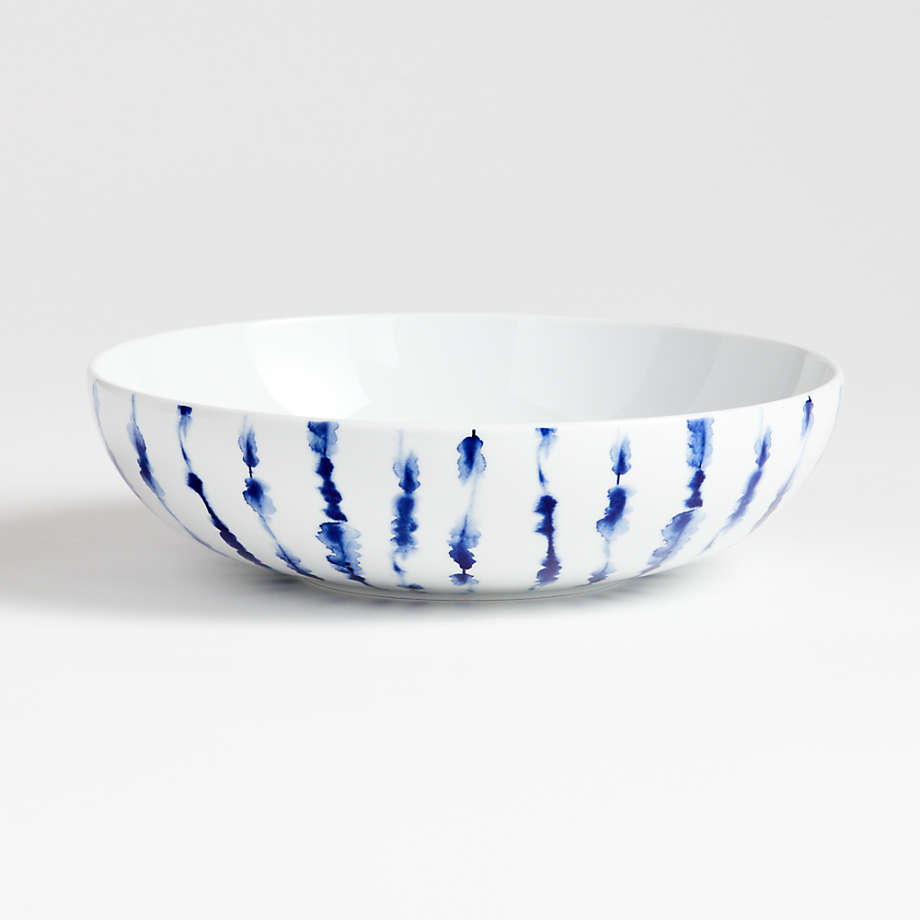 Omri Blue and White Serving Bowl