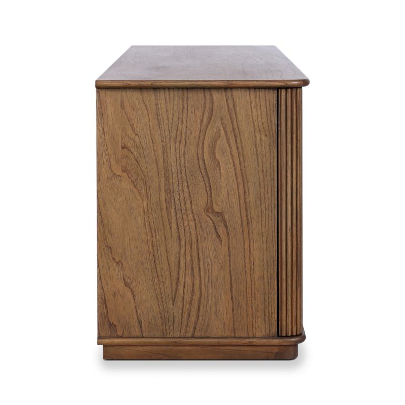 Ona 81" Fluted Amber Mindi Wood Storage Media Console - image 6 of 12