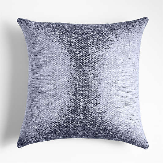 Onburu Wool Blend 23"x23" Indigo Blue Throw Pillow