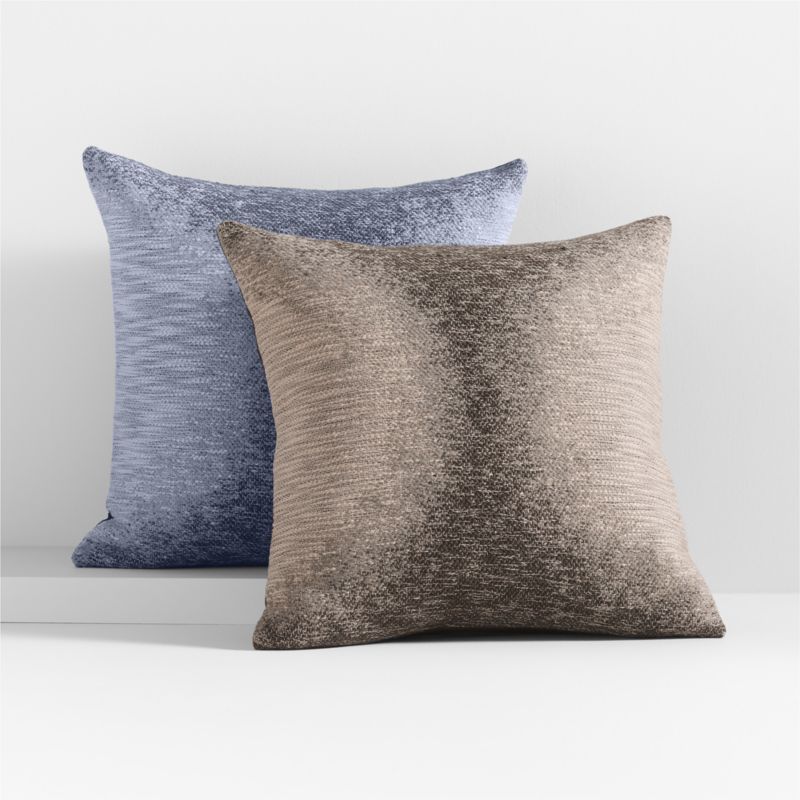 Onburu Wool Blend 23"x23" Indigo Blue Throw Pillow with Down-Alternative Insert - image 1 of 5