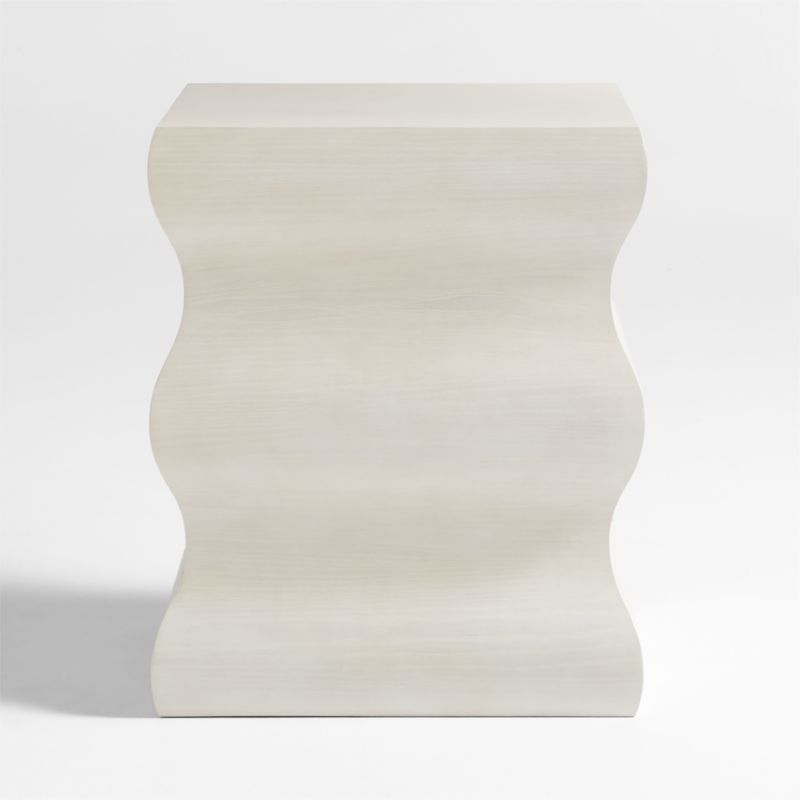 Onda Whitewashed Oak Wood Side Table - image 0 of 8