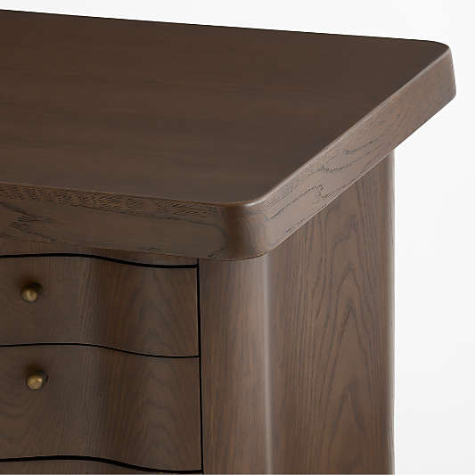 Ondule 64" Fumed Oak Brown Desk