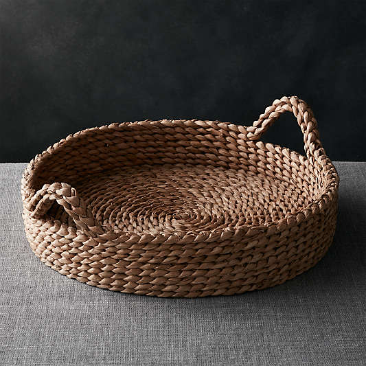 Onslow Handwoven Round Decorative Tray 17"