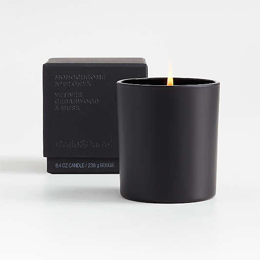 Monochrome No. 02 Onyx Scented Candle - Vetiver, Cedarwood and Musk