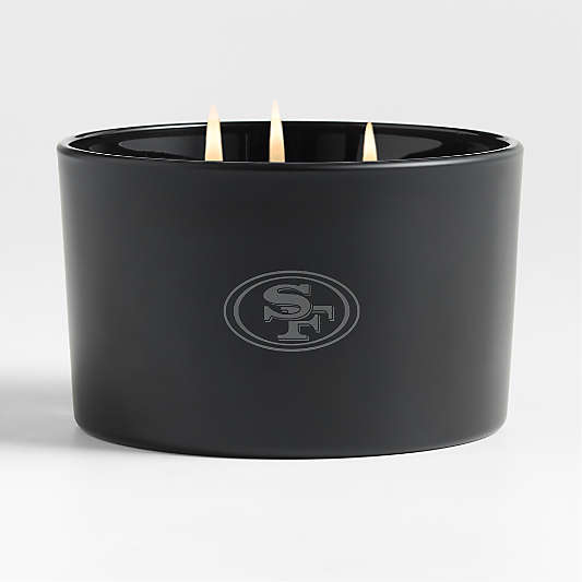 NFL San Francisco 49ers Monochrome No. 02 Onyx 3-Wick Scented Candle - Vetiver, Cedarwood and Musk