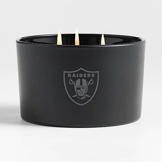 NFL Las Vegas Raiders Monochrome No. 02 Onyx 3-Wick Scented Candle - Vetiver, Cedarwood and Musk