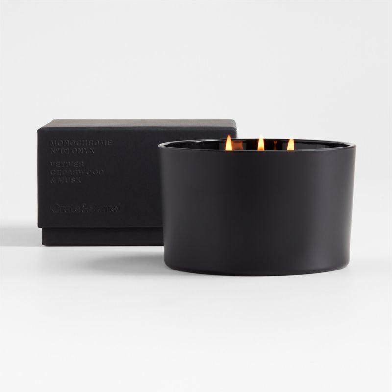 Viewing product image Monochrome No. 02 Onyx 3-Wick Scented Candle - Vetiver, Cedarwood and Musk - image 1 of 10