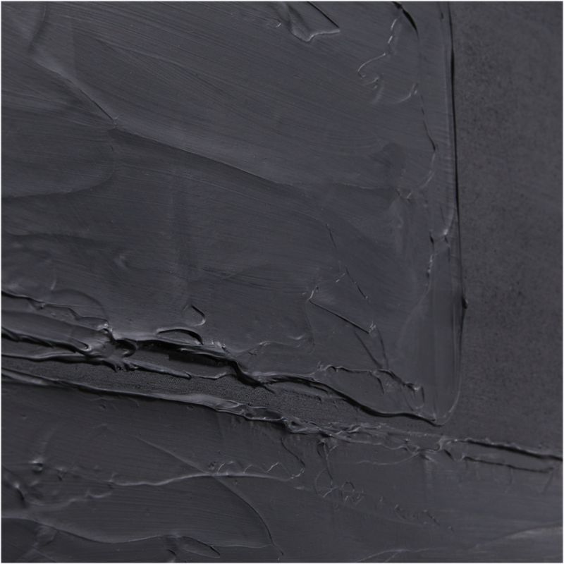 "Onyx Layers" Black Textured Abstract Hand-Painted Wall Art - image 5 of 7