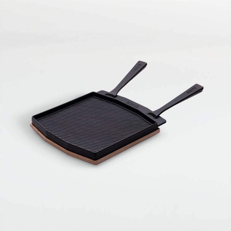 Ooni Cast Iron Dual-Sided Grizzler Plate + Reviews | Crate & Barrel