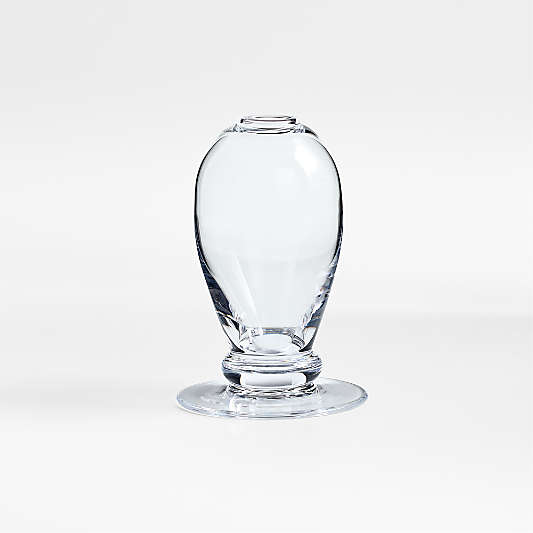 Ophelia Short Clear Glass Bud Vase 5"