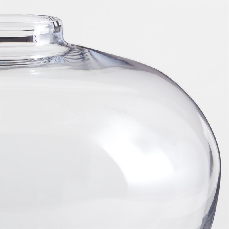 Ophelia Clear Hand Blown Glass Round Vase 10" - image 8 of 12