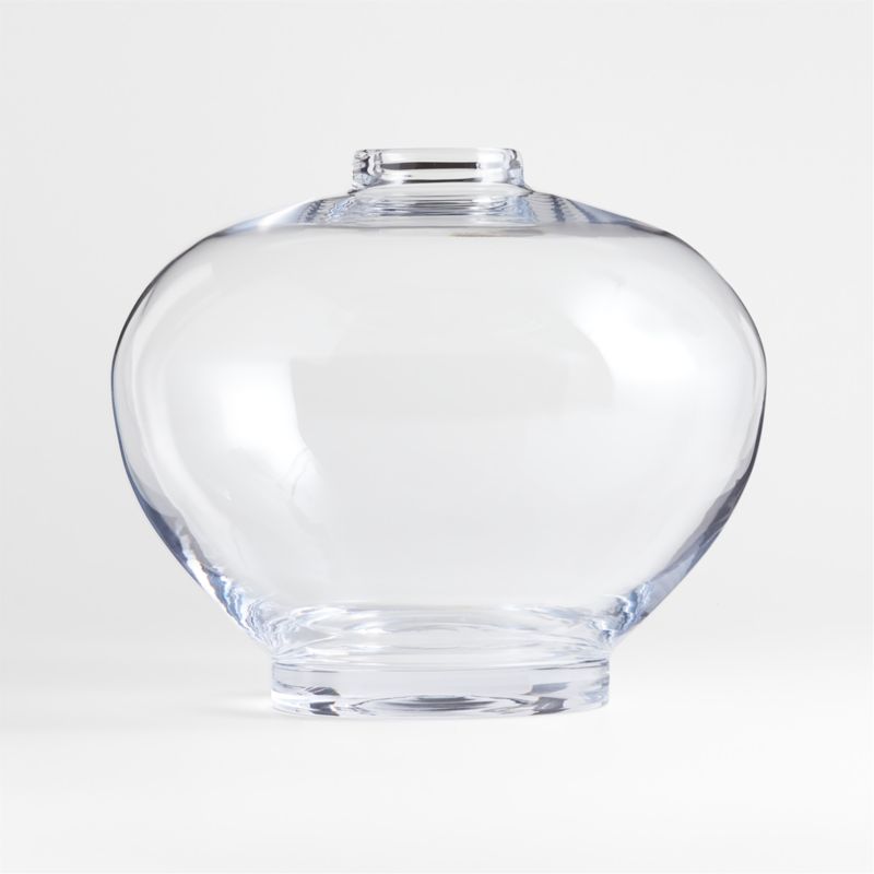 Ophelia Clear Hand Blown Glass Round Vase 10" - image 7 of 12